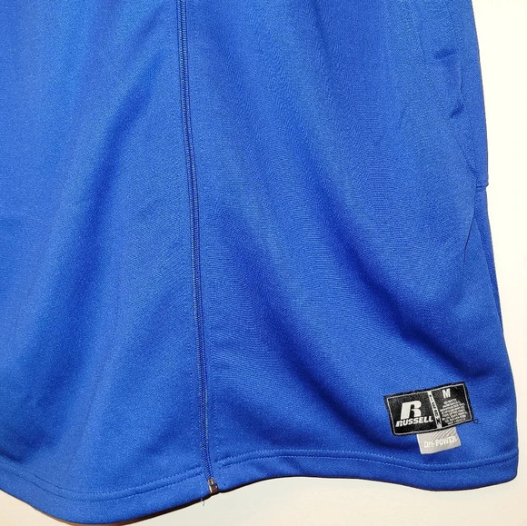 Vintage Russell Athletic Warm Up/Starter hooded short sleeve jacket - Picture 3 of 12